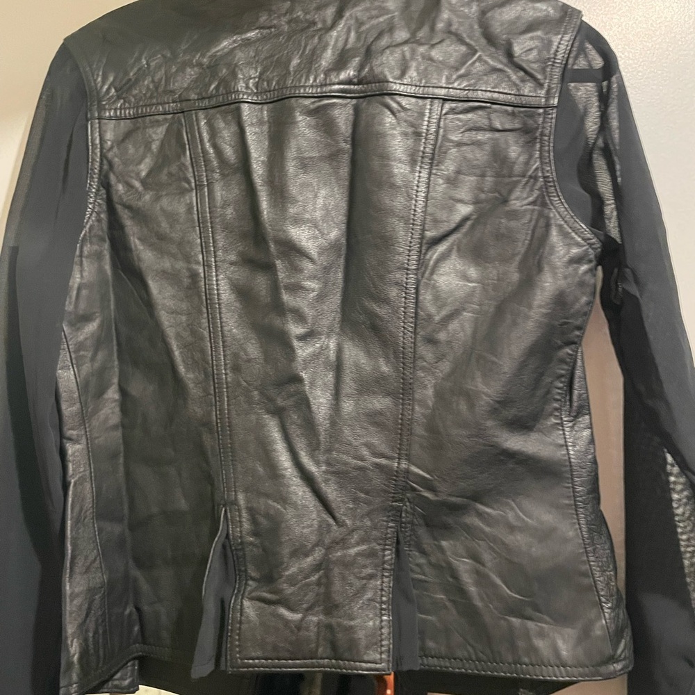 Vintage Leather Jacket /top - Picture 2 of 4